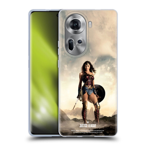 Justice League Movie Character Posters Wonder Woman Soft Gel Case for OPPO Reno11