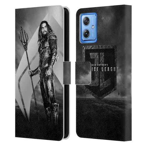 Zack Snyder's Justice League Snyder Cut Character Art Aquaman Leather Book Wallet Case Cover For Motorola Moto G54 5G