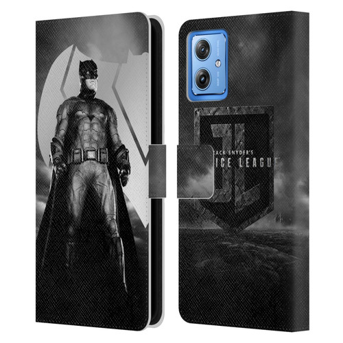 Zack Snyder's Justice League Snyder Cut Character Art Batman Leather Book Wallet Case Cover For Motorola Moto G54 5G