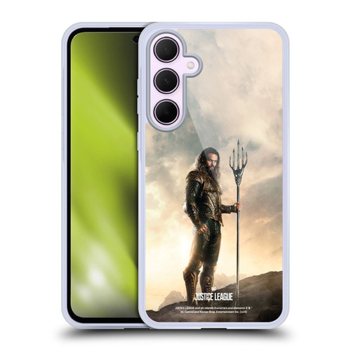Justice League Movie Character Posters Aquaman Soft Gel Case for Samsung Galaxy A35 5G