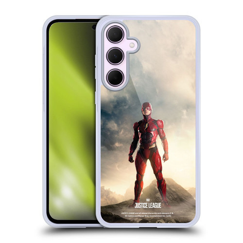 Justice League Movie Character Posters The Flash Soft Gel Case for Samsung Galaxy A35 5G