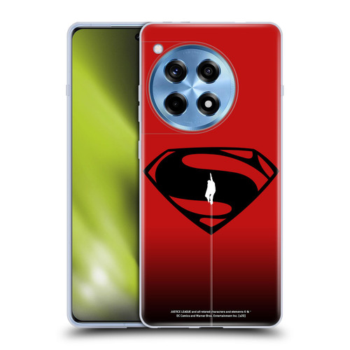 Justice League Movie Superman Logo Art Red And Black Flight Soft Gel Case for OnePlus 12R