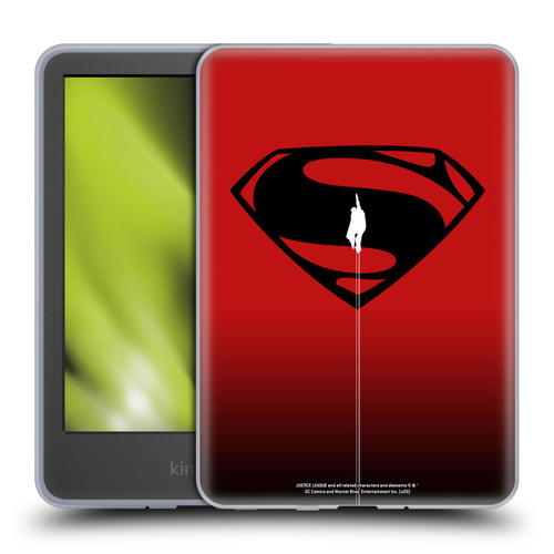 Justice League Movie Superman Logo Art Red And Black Flight Soft Gel Case for Amazon Kindle 11th Gen 6in 2022