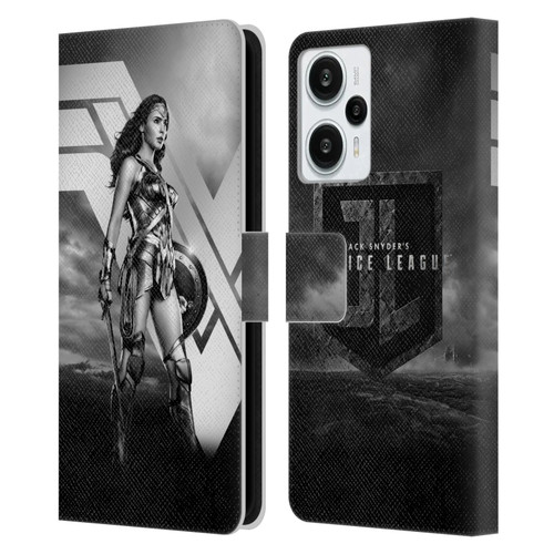 Zack Snyder's Justice League Snyder Cut Character Art Wonder Woman Leather Book Wallet Case Cover For Xiaomi Redmi Note 12T