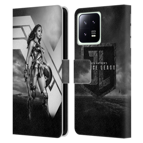 Zack Snyder's Justice League Snyder Cut Character Art Wonder Woman Leather Book Wallet Case Cover For Xiaomi 13 5G