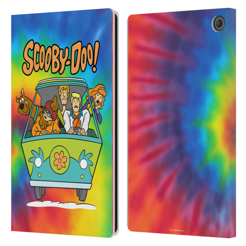 Scooby-Doo Mystery Inc. Tie Dye Leather Book Wallet Case Cover For Amazon Fire Max 11 2023