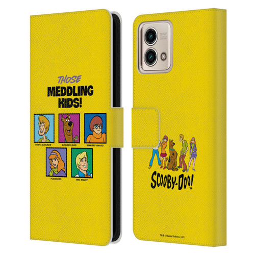 Scooby-Doo Mystery Inc. Meddling Kids Leather Book Wallet Case Cover For Motorola Moto G Stylus 5G 2023