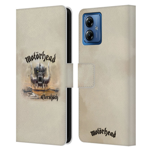 Motorhead Album Covers Aftershock Leather Book Wallet Case Cover For Motorola Moto G14