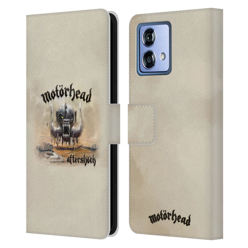 Motorhead Album Covers Aftershock Leather Book Wallet Case Cover For Motorola Moto G84 5G