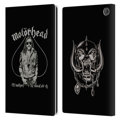 Motorhead Graphics Ace Of Spades Lemmy Leather Book Wallet Case Cover For Amazon Fire Max 11 2023