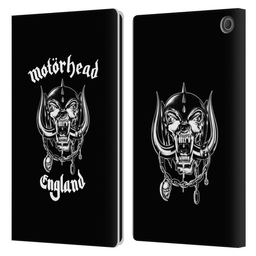 Motorhead Graphics England Leather Book Wallet Case Cover For Amazon Fire Max 11 2023