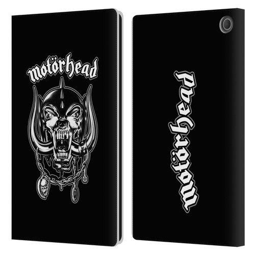 Motorhead Graphics Silver War Pig Leather Book Wallet Case Cover For Amazon Fire Max 11 2023