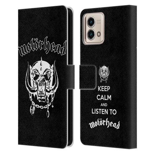 Motorhead Graphics Classic Logo Leather Book Wallet Case Cover For Motorola Moto G Stylus 5G 2023