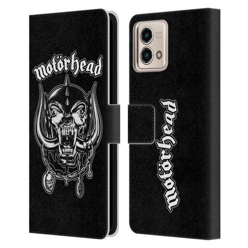 Motorhead Graphics Silver War Pig Leather Book Wallet Case Cover For Motorola Moto G Stylus 5G 2023