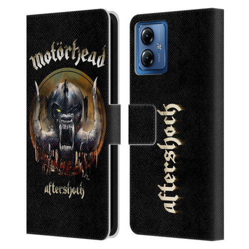 Motorhead Graphics Aftershock Leather Book Wallet Case Cover For Motorola Moto G14