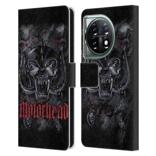 Motorhead Graphics Deathstorm Leather Book Wallet Case Cover For OnePlus 11 5G