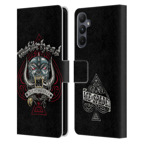 Motorhead Graphics Ace Of Spades Dog Leather Book Wallet Case Cover For Samsung Galaxy A05s