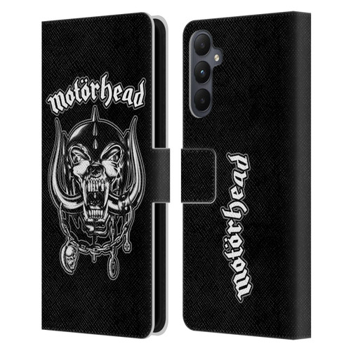 Motorhead Graphics Silver War Pig Leather Book Wallet Case Cover For Samsung Galaxy A05s