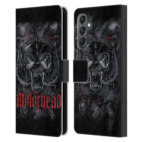 Motorhead Graphics Deathstorm Leather Book Wallet Case Cover For Samsung Galaxy A25 5G