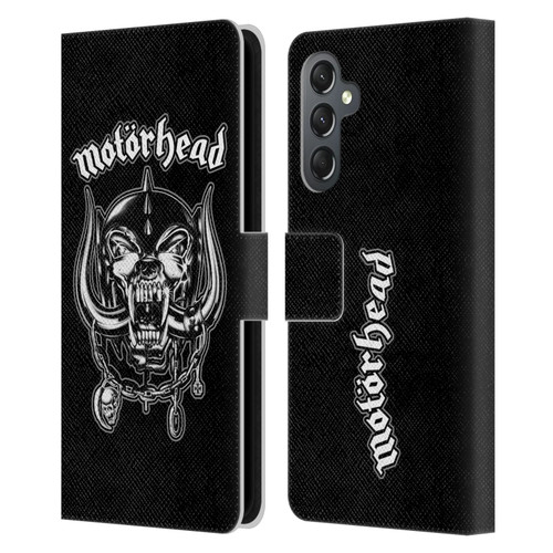 Motorhead Graphics Silver War Pig Leather Book Wallet Case Cover For Samsung Galaxy A25 5G