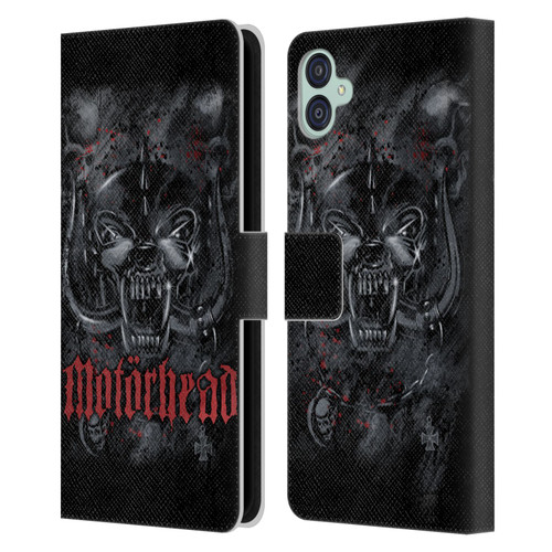 Motorhead Graphics Deathstorm Leather Book Wallet Case Cover For Samsung Galaxy M04 5G / A04e