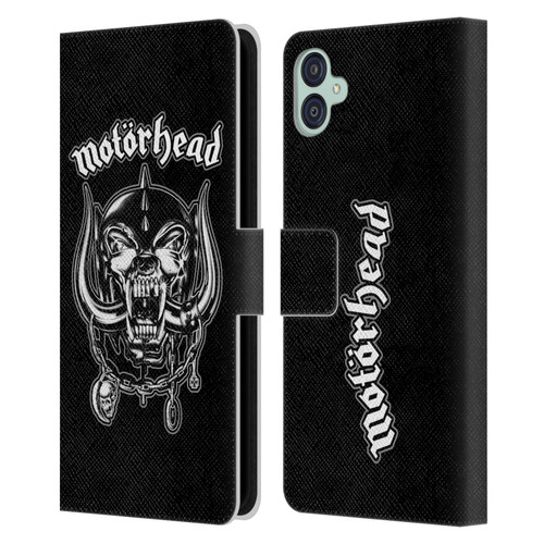 Motorhead Graphics Silver War Pig Leather Book Wallet Case Cover For Samsung Galaxy M04 5G / A04e