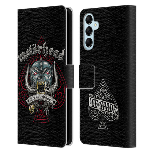 Motorhead Graphics Ace Of Spades Dog Leather Book Wallet Case Cover For Samsung Galaxy M14 5G