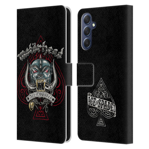 Motorhead Graphics Ace Of Spades Dog Leather Book Wallet Case Cover For Samsung Galaxy M54 5G