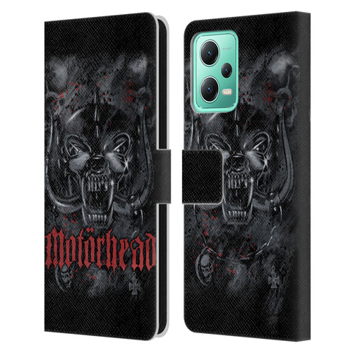 Motorhead Graphics Deathstorm Leather Book Wallet Case Cover For Xiaomi Redmi Note 12 5G