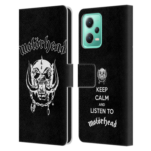 Motorhead Graphics Classic Logo Leather Book Wallet Case Cover For Xiaomi Redmi Note 12 5G