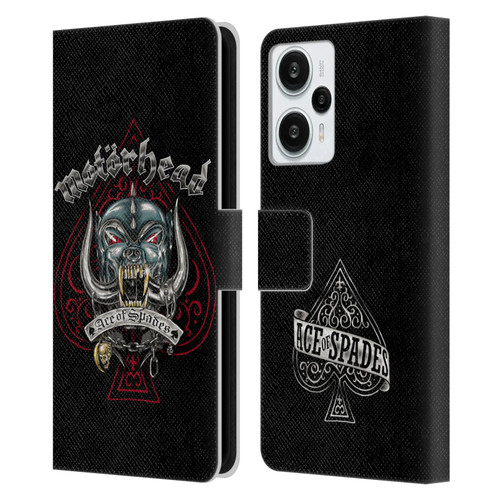 Motorhead Graphics Ace Of Spades Dog Leather Book Wallet Case Cover For Xiaomi Redmi Note 12T