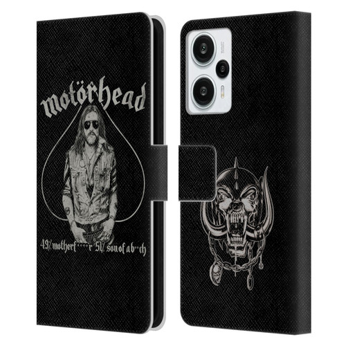 Motorhead Graphics Ace Of Spades Lemmy Leather Book Wallet Case Cover For Xiaomi Redmi Note 12T