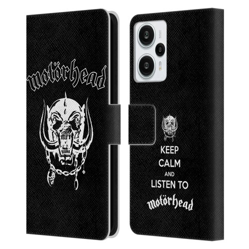 Motorhead Graphics Classic Logo Leather Book Wallet Case Cover For Xiaomi Redmi Note 12T