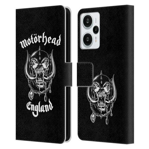 Motorhead Graphics England Leather Book Wallet Case Cover For Xiaomi Redmi Note 12T