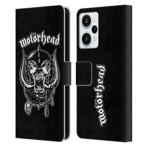 Motorhead Graphics Silver War Pig Leather Book Wallet Case Cover For Xiaomi Redmi Note 12T