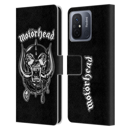 Motorhead Graphics Silver War Pig Leather Book Wallet Case Cover For Xiaomi Redmi 12C