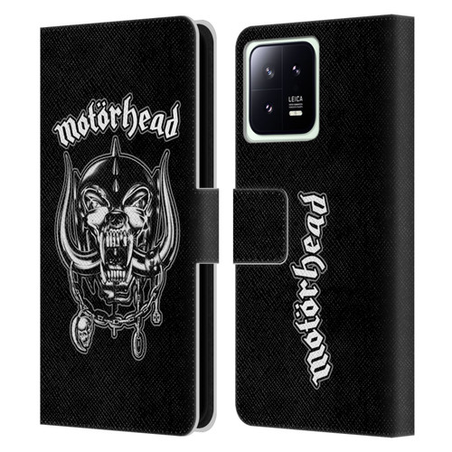 Motorhead Graphics Silver War Pig Leather Book Wallet Case Cover For Xiaomi 13 5G