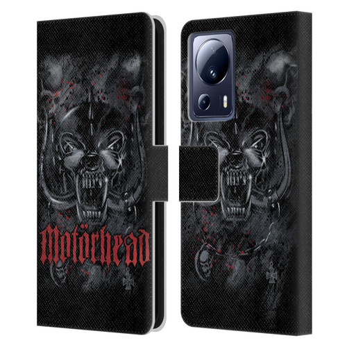 Motorhead Graphics Deathstorm Leather Book Wallet Case Cover For Xiaomi 13 Lite 5G