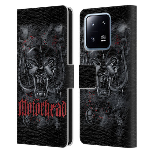 Motorhead Graphics Deathstorm Leather Book Wallet Case Cover For Xiaomi 13 Pro 5G