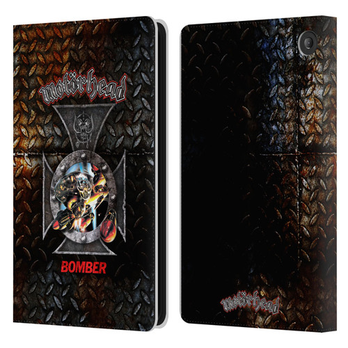 Motorhead Key Art Bomber Cross Leather Book Wallet Case Cover For Amazon Fire 7 2022