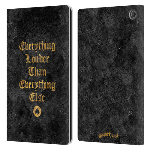 Motorhead Key Art Everything Louder Leather Book Wallet Case Cover For Amazon Fire Max 11 2023