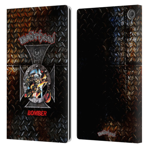 Motorhead Key Art Bomber Cross Leather Book Wallet Case Cover For Amazon Fire Max 11 2023