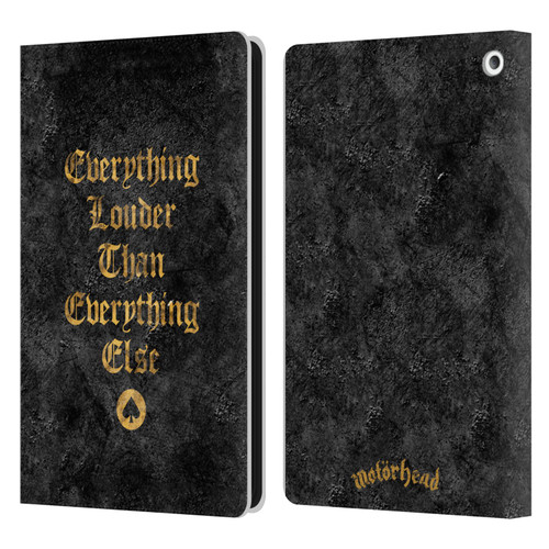 Motorhead Key Art Everything Louder Leather Book Wallet Case Cover For Amazon Fire HD 8/Fire HD 8 Plus 2020