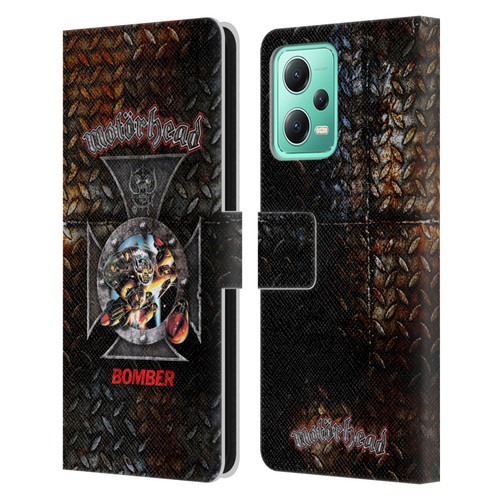 Motorhead Key Art Bomber Cross Leather Book Wallet Case Cover For Xiaomi Redmi Note 12 5G