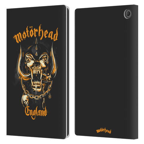 Motorhead Logo Warpig England Leather Book Wallet Case Cover For Amazon Fire Max 11 2023