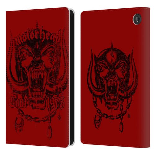 Motorhead Tours 1975 Leather Book Wallet Case Cover For Amazon Fire 7 2022