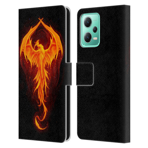 Christos Karapanos Dark Hours Dragon Phoenix Leather Book Wallet Case Cover For Xiaomi Redmi Note 12 5G