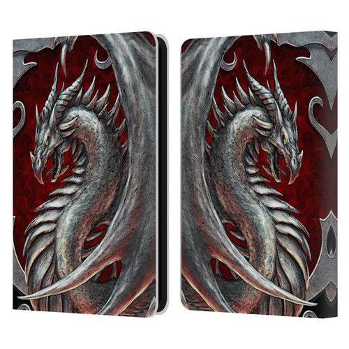 Christos Karapanos Dragons 2 Talisman Silver Leather Book Wallet Case Cover For Amazon Kindle 11th Gen 6in 2022