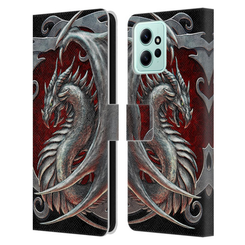 Christos Karapanos Dragons 2 Talisman Silver Leather Book Wallet Case Cover For Xiaomi Redmi 12