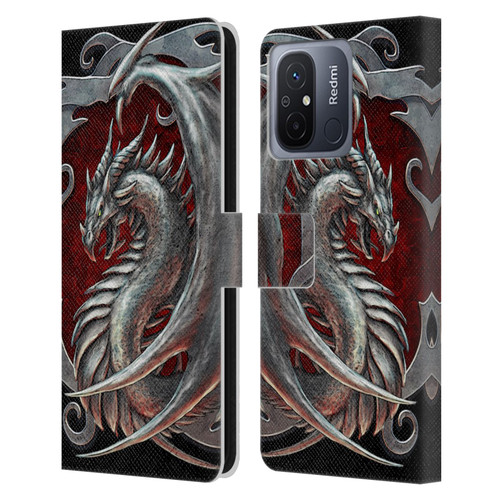Christos Karapanos Dragons 2 Talisman Silver Leather Book Wallet Case Cover For Xiaomi Redmi 12C